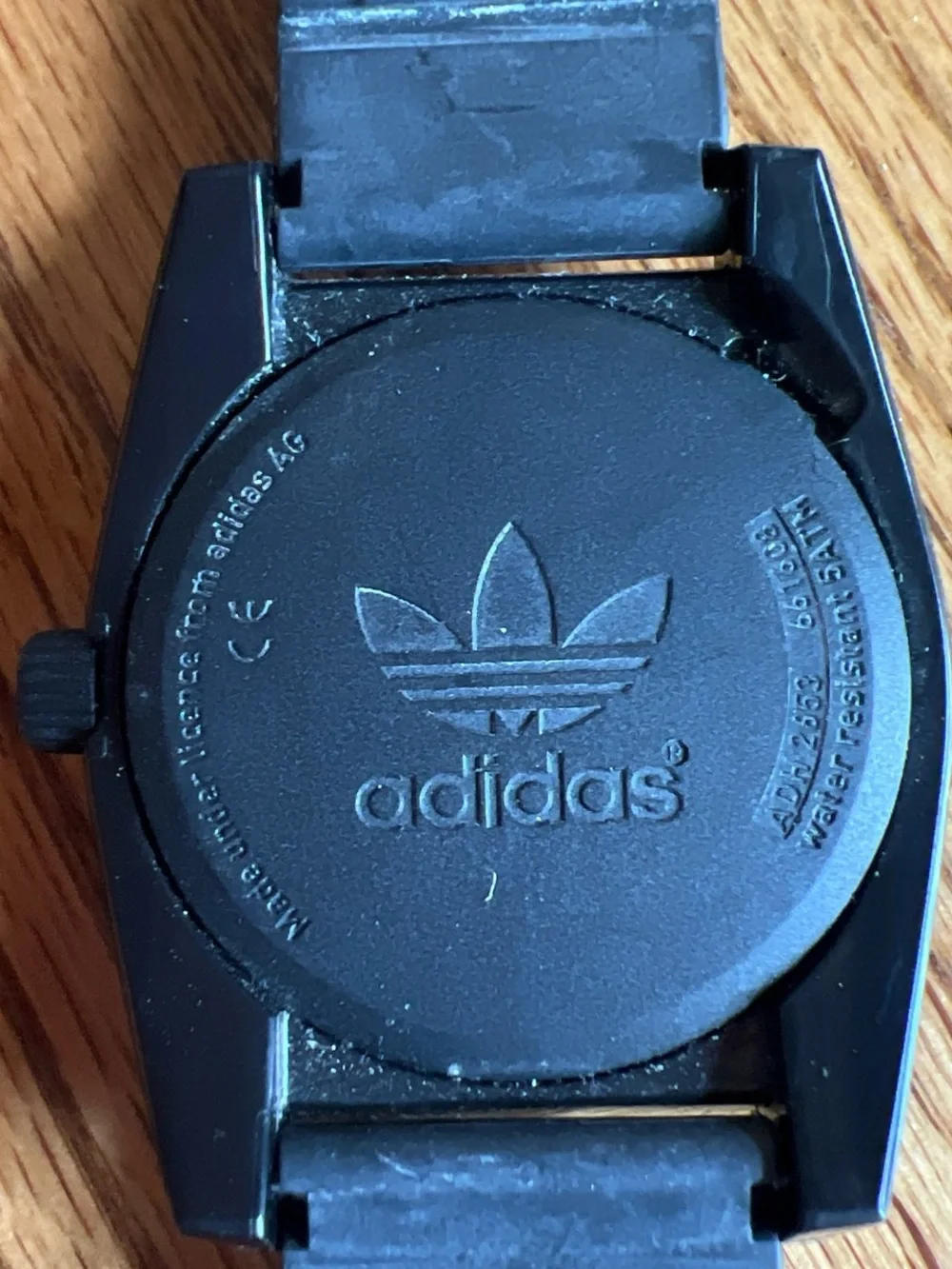 adidas Black Silicone Trefoil Dial Men's Watch